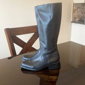 Tall Black leather boots, Nine West, size: 8.5